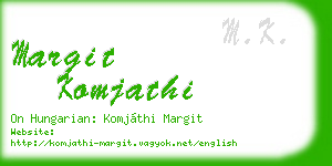 margit komjathi business card
